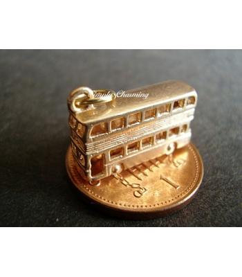 Double Decker Bus 9ct Gold Charm