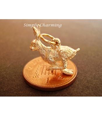 Running Hare 9ct Gold Charm