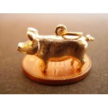 9ct 9K Gold Pig Charm