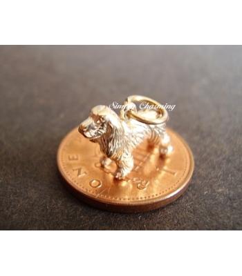 Spaniel Dog 9ct Gold Charm