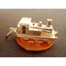 Steam Train Opening 9ct Gold Charm