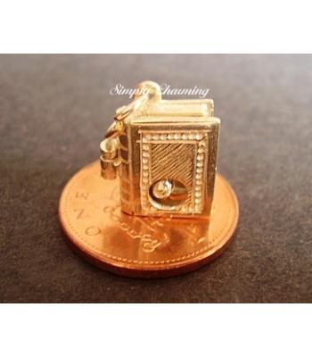 Bookworm Opening 9ct Gold Charm