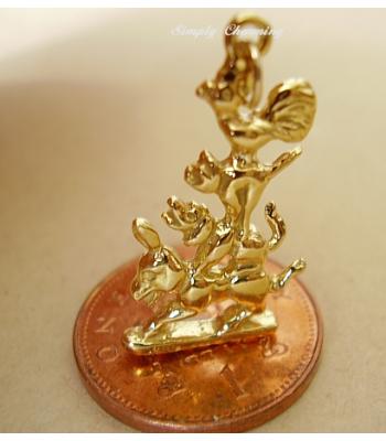 Bremen Musicians 9ct 9K Gold Charm