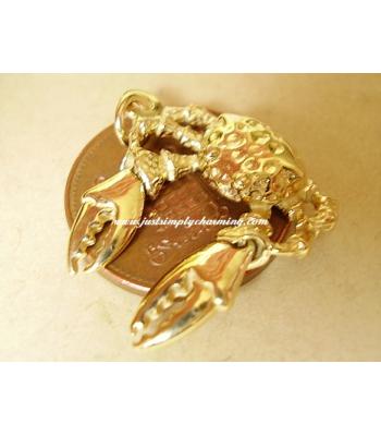 Crab With Moving Claws 9ct Gold Charm