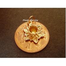 Daffodil Fully 3D 9ct Gold Charm