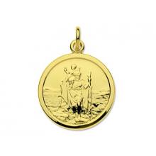 9ct Gold Round St Christopher