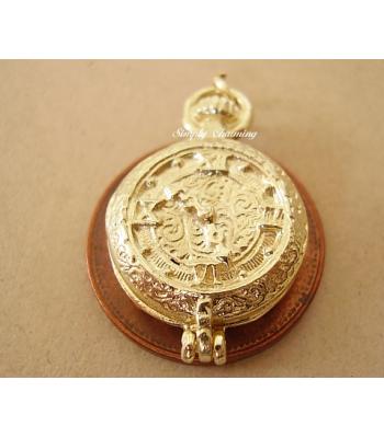 Pocket Watch Opening to Hour Glass 9ct Gold Charm