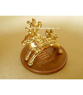 Reindeer 9ct Gold Charm