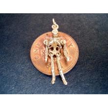 Skeleton Moving 9ct Gold Charm