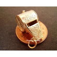 Whistle Opening 9ct Gold Charm