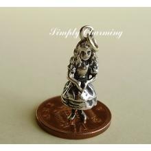 Sterling Silver Charms - Alice In Wonderland Charm