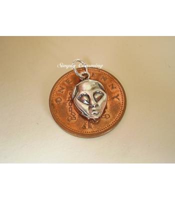 Sterling Silver Charms - Alien Head Charm