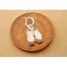 Miniature Ballet Shoes Silver Charm