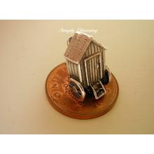 Sterling Silver Charms - Beach Hut Opening Charm