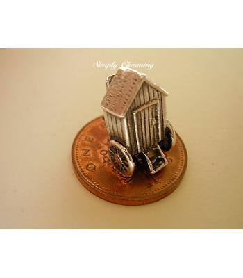 Sterling Silver Charms - Beach Hut Opening Charm