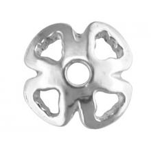 Sterling Silver Pierced Bead Cup 8mm