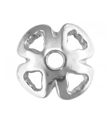 Sterling Silver Pierced Bead Cup 8mm