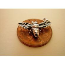 Miniature Bee Silver Charm