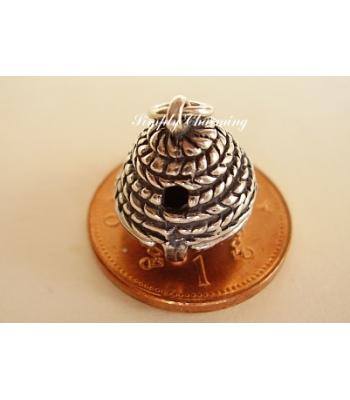 Sterling Silver Charms - Beehive Opening charm