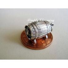 Sterling Silver Charms - Beer Barrel Opening Charm