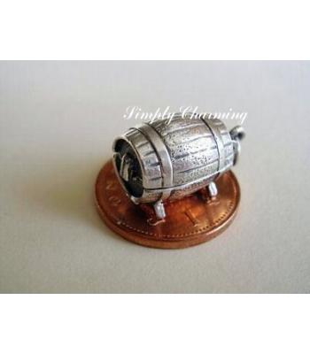 Sterling Silver Charms - Beer Barrel Opening Charm