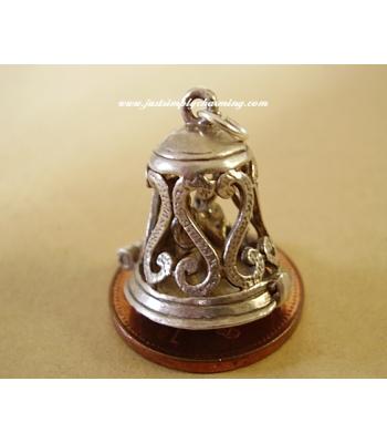 Wedding Bell Opening Sterling Silver Charm