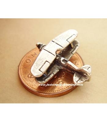 Sterling Silver Bi-plane Charm