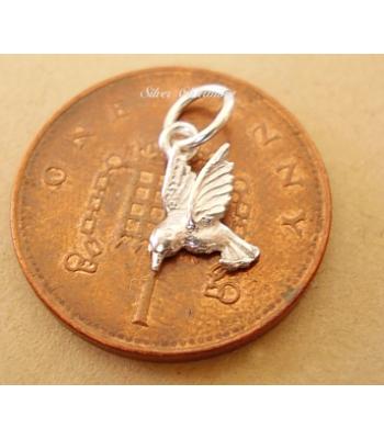 Miniature Humming Bird Silver Charm