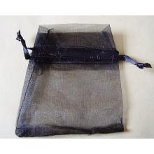 Black Organza Bag With Drawstring