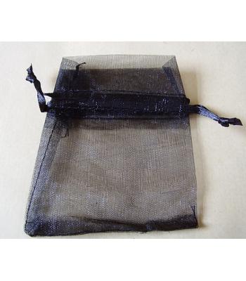 Black Organza Bag With Drawstring