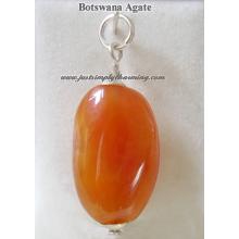 Semi Precious Botswana Agate Sterling Silver nugget charm