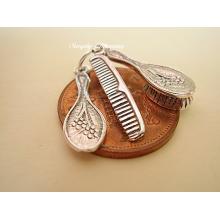 Hairbrush, Comb & Mirror Sterling Silver charm