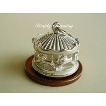 Fairground Carousel Rotating Sterling Silver Charm