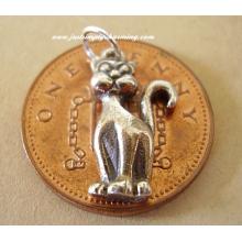 Sterling Silver Cat Charm