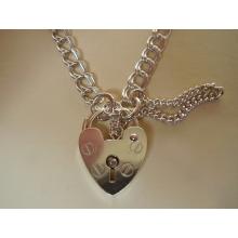 **New** (7.5") Hand-made Traditional Silver Charm Bracelet