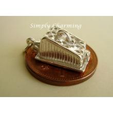 Sterling Silver Charms - Cheese Dish Opening to Mouse Charm
