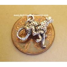Sterling Silver Running Cheetah Charm