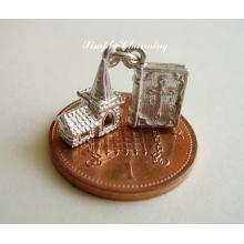 Sterling Silver Charms - Church & Bible Charm
