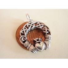 Sterling Silver Irish Claddagh charm / Pendant