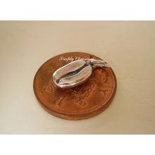 Coffee Bean Sterling Silver Charm