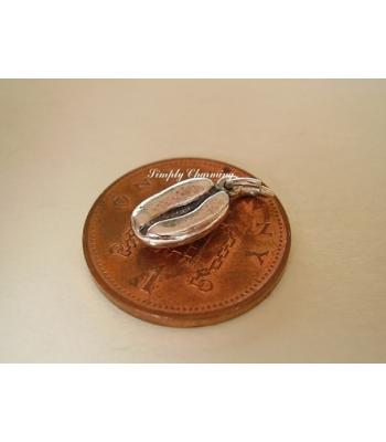 Coffee Bean Sterling Silver Charm