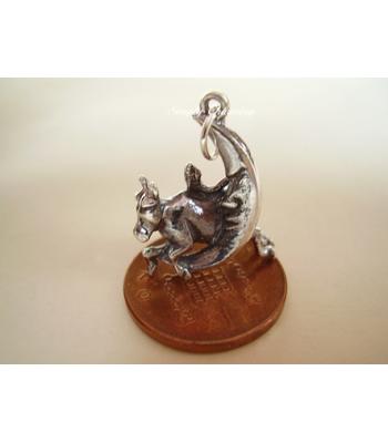 Cow Jumping Over the Moon Sterling Silver Charm