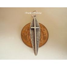 Shield Cross Sterling Silver Charm or Pendant