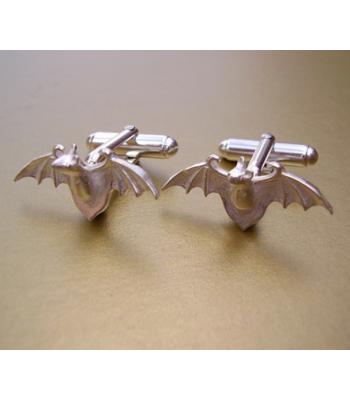 Sterling Silver Bat Cufflinks