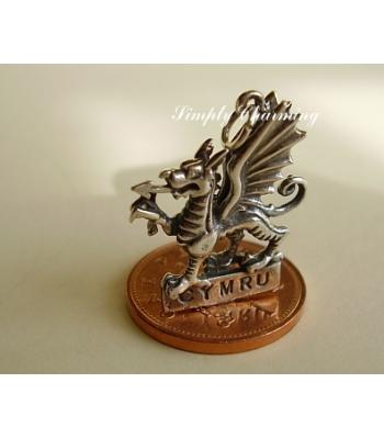 Welsh Dragon Sterling Silver Charm