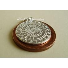 Dartboard Sterling Silver Charm