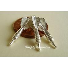 Darts Set of Three Sterling Silver Charms