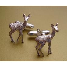 Sterling Silver Deer Cufflinks