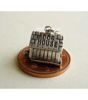Man in the Doghouse Sterling Silver Charm