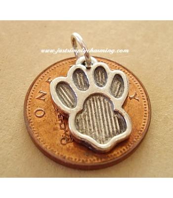 Dog Paw Sterling Silver Charms